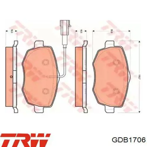 Передние тормозные колодки B111032 Denckermann