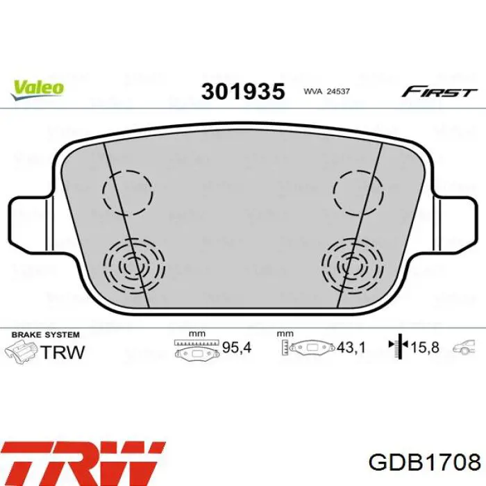 Задние тормозные колодки 573263B Jurid/Bendix