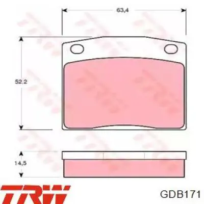 Передние тормозные колодки GDB171 TRW