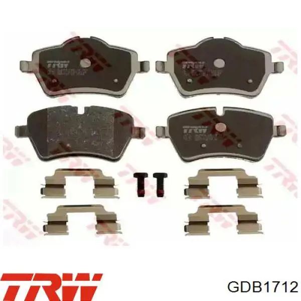 GDB1712 TRW колодки тормозные передние дисковые