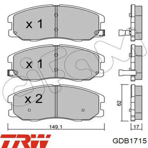 Тормозные колодки TRW GDB1715