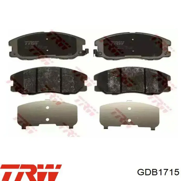 GDB1715 TRW колодки тормозные передние дисковые