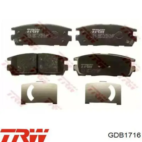 Задние дисковые колодки TRW GDB1716