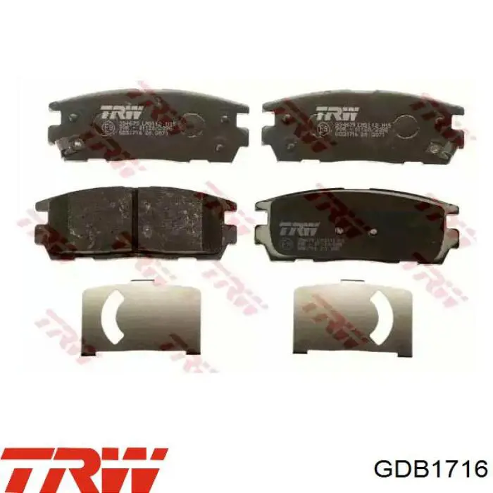 Колодки тормозные задние дисковые TRW GDB1716