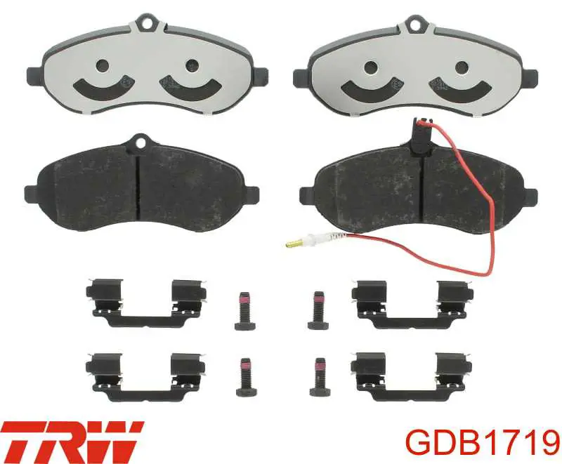 GDB1719 TRW колодки тормозные передние дисковые