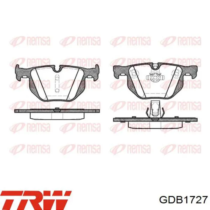 Задние дисковые колодки TRW GDB1727
