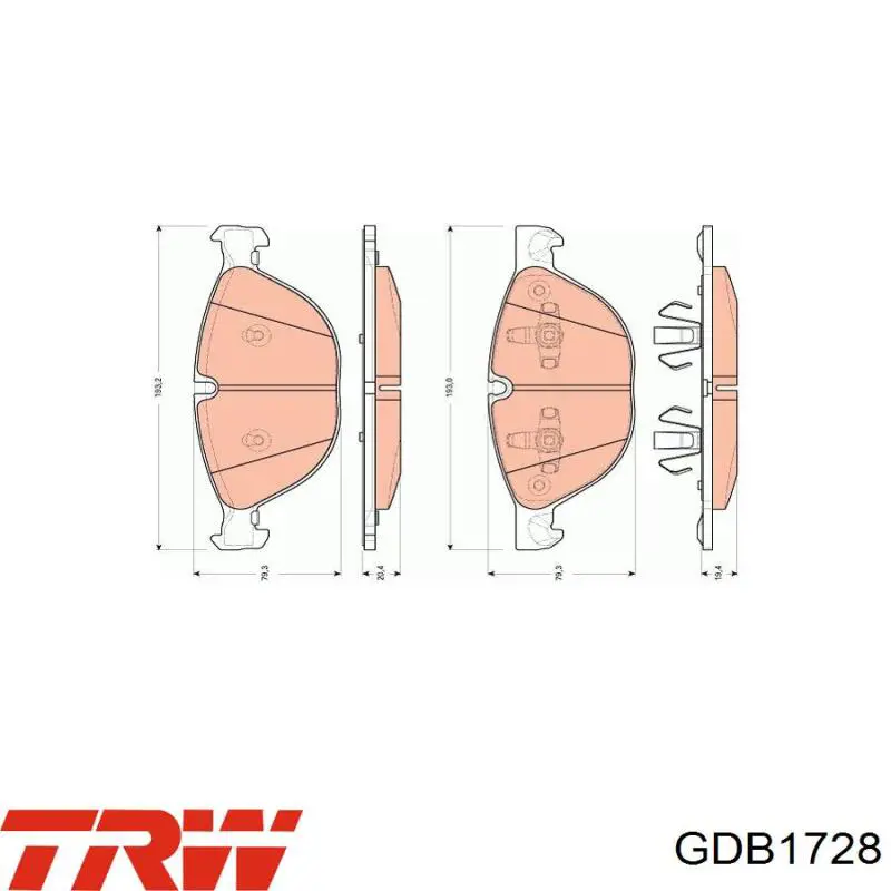 Тормозные колодки TRW GDB1728