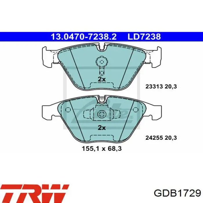 Тормозные колодки TRW GDB1729