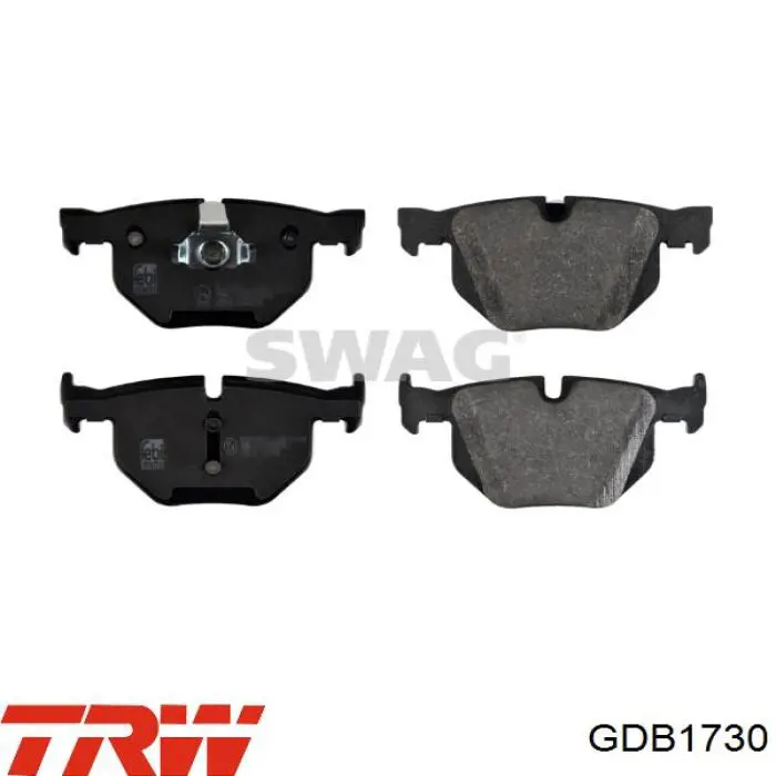Задние тормозные колодки GDB1730 TRW