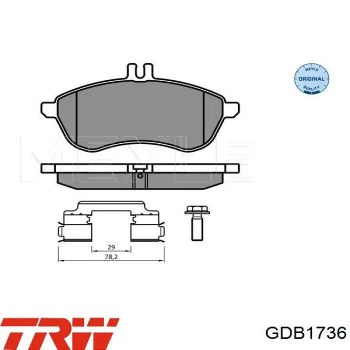 GDB1736 TRW Колодки передние