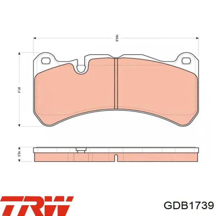 GDB1739 TRW колодки тормозные передние дисковые