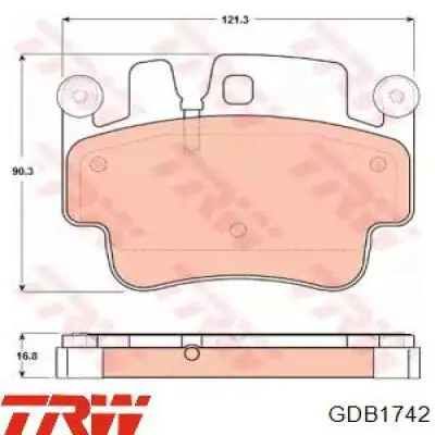 Передние тормозные колодки 16522 Febi
