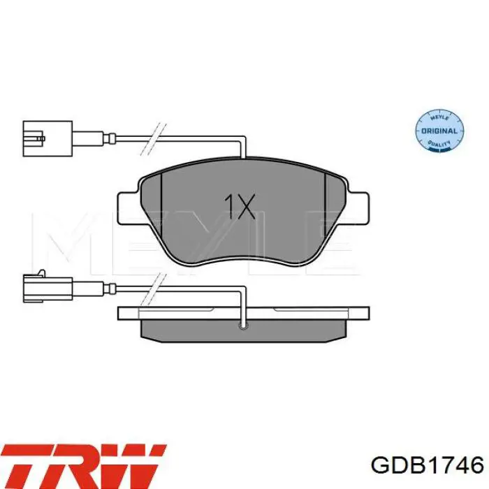 Колодки TRW GDB1746 цена, от 27.58 USD