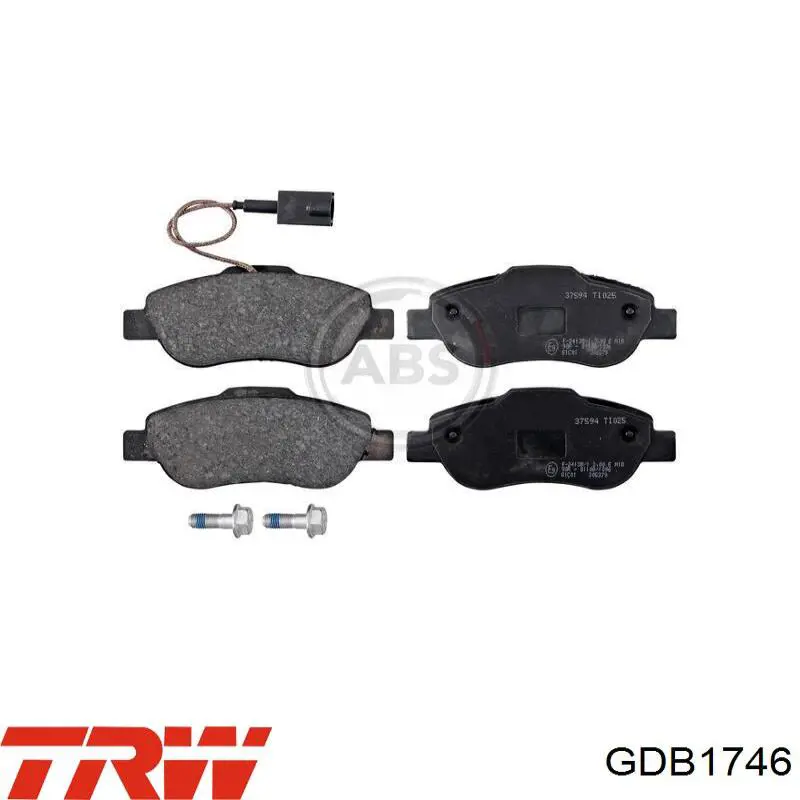Купить GDB1746 TRW Колодки тормозные