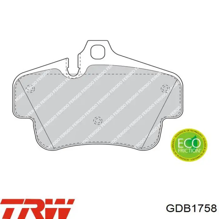 Купить GDB1758 TRW Колодки тормозные задние, дисковые