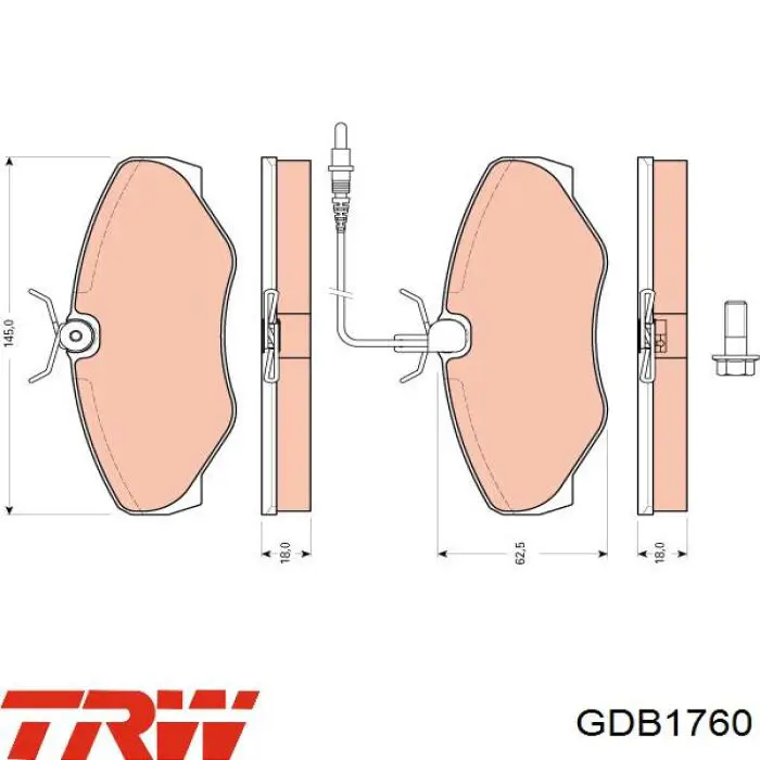 Тормозные колодки TRW GDB1760