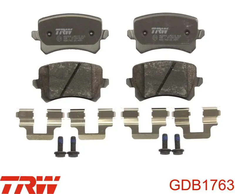 GDB1763 TRW колодки тормозные задние дисковые