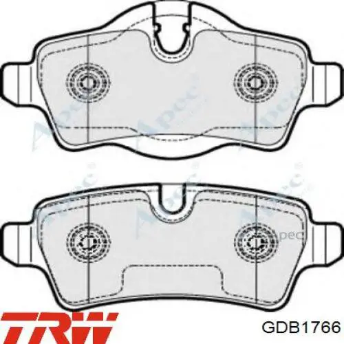 Задние тормозные колодки GDB1766 TRW