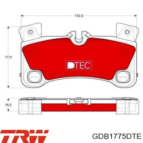 Задние тормозные колодки GDB1775DTE TRW