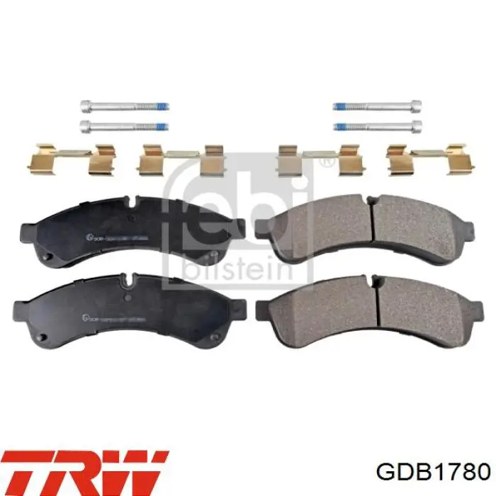 Задние тормозные колодки GDB1780 TRW