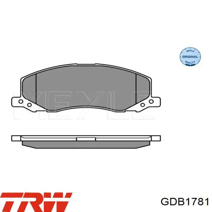 Купить GDB1781 TRW Колодки тормозные