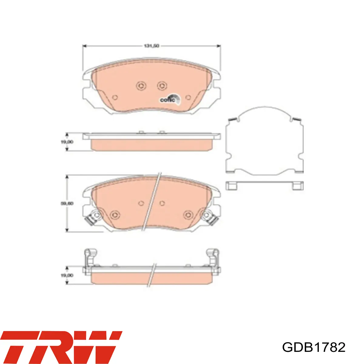 GDB1782 TRW Колодки передние