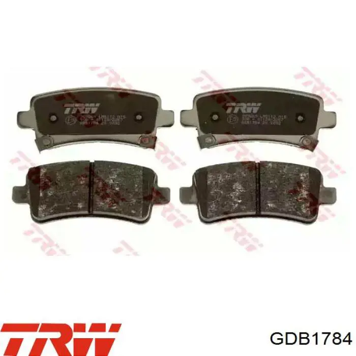 GDB1784 TRW колодки тормозные задние дисковые