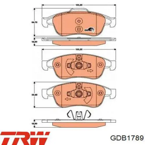 Колодки TRW GDB1789 цена, от 34.68 USD