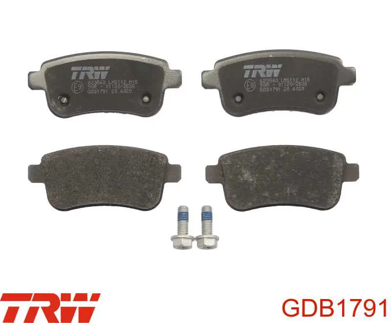 GDB1791 TRW колодки тормозные задние дисковые