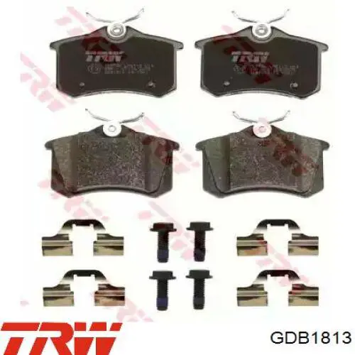 GDB1813 TRW колодки тормозные задние дисковые