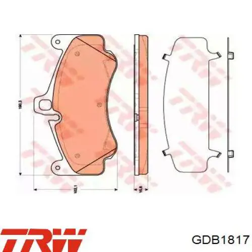 Передние тормозные колодки GDB1817 TRW