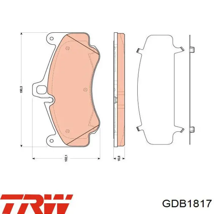 Купить GDB1817 TRW Колодки тормозные