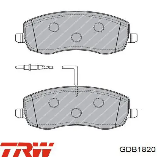 GDB1820 TRW Колодки передние