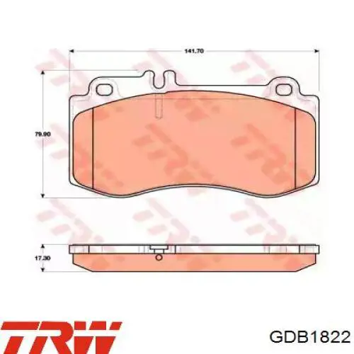 Передние тормозные колодки GDB1822 TRW