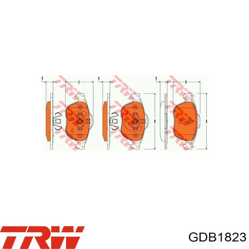 Pastillas de freno delanteras GDB1823 TRW