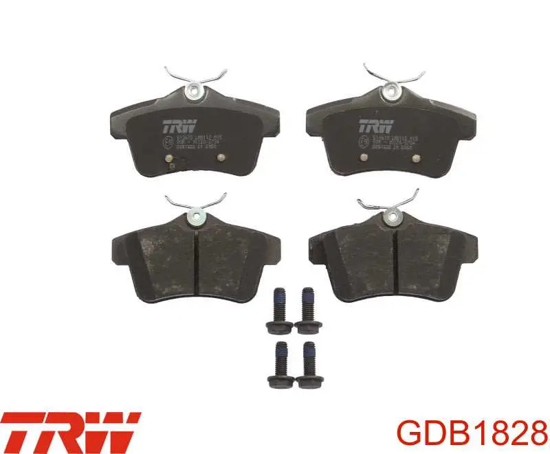 GDB1828 TRW колодки тормозные задние дисковые