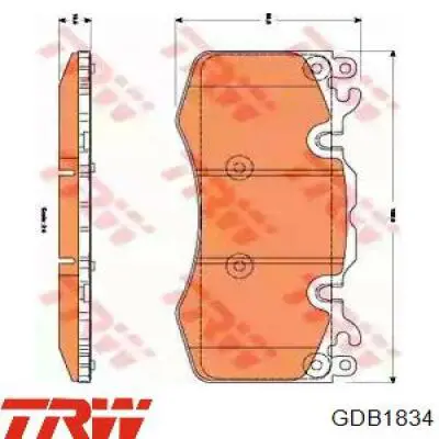 Передние тормозные колодки GDB1834 TRW