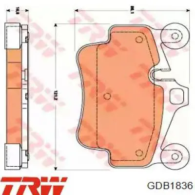 Передние тормозные колодки 997351939O6 Porsche