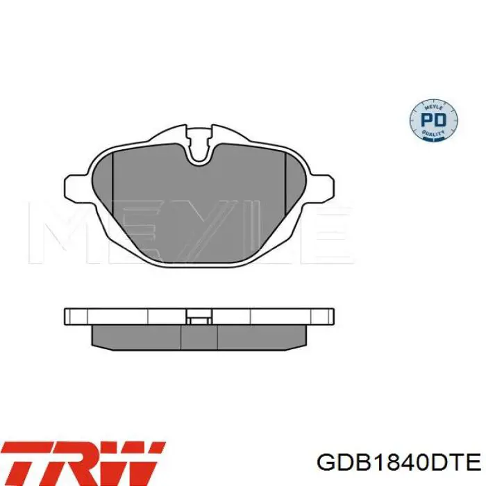 GDB1840DTE TRW колодки тормозные задние дисковые