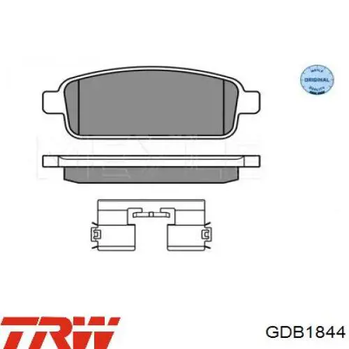 Задние дисковые колодки TRW GDB1844
