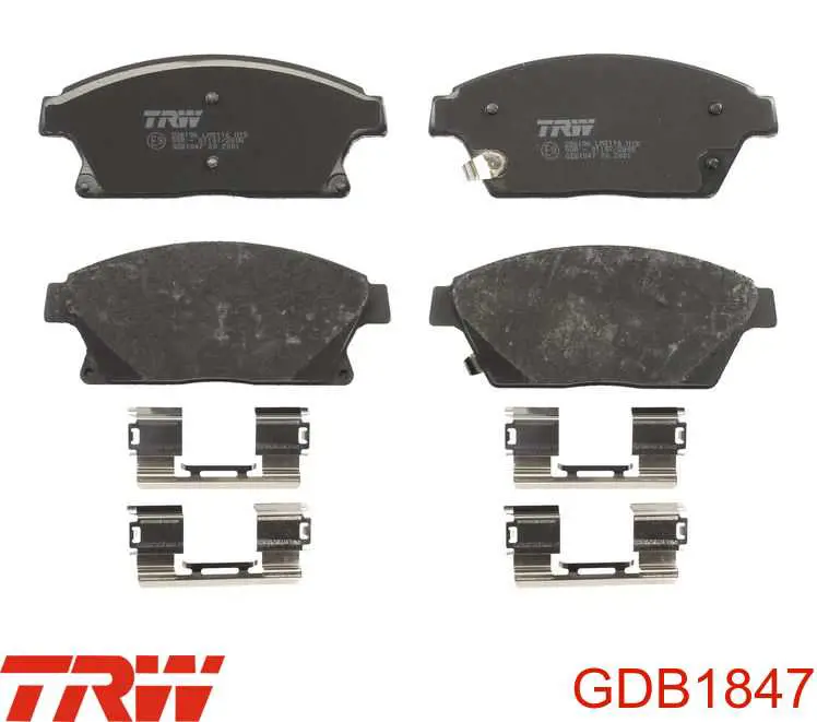 GDB1847 TRW колодки тормозные передние дисковые