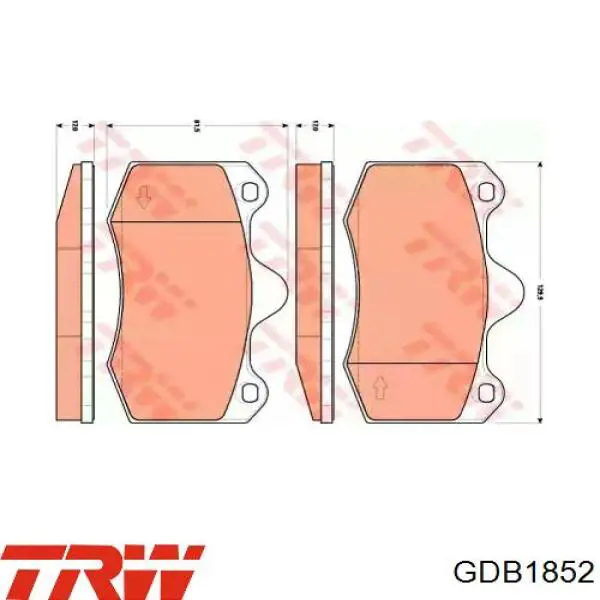 Передние тормозные колодки GDB1852 TRW