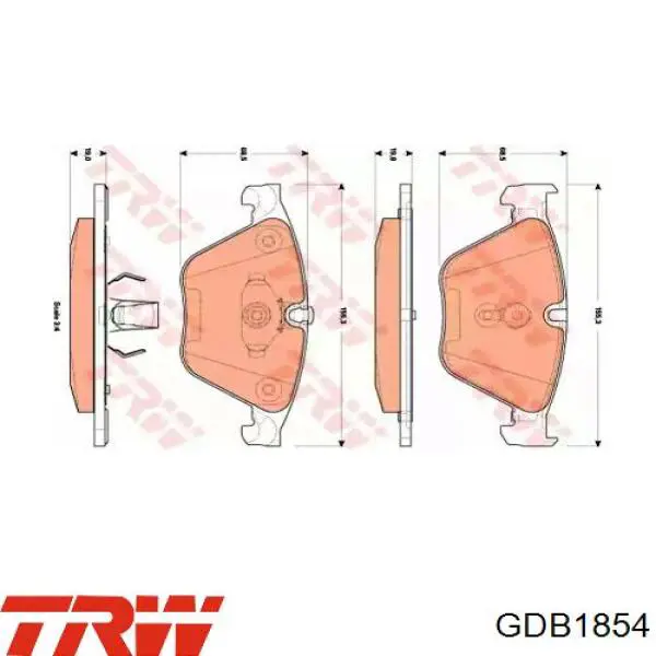 Тормозные колодки TRW GDB1854