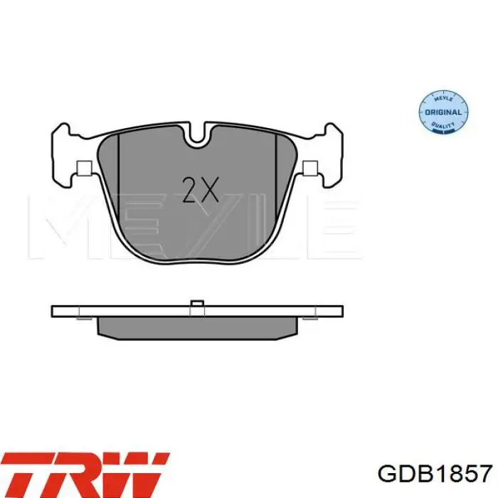 Задние тормозные колодки GDB1857 TRW