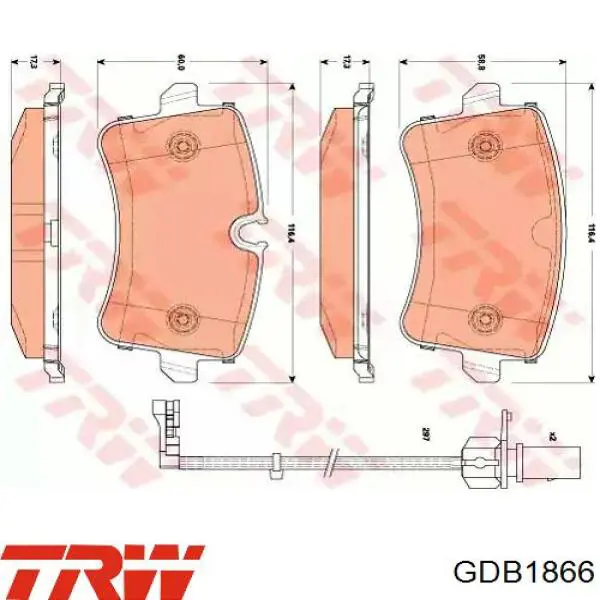 Колодки тормозные задние дисковые на Audi A8 D4/4H