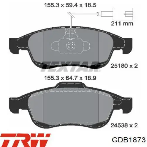 Купить B111400 Denckermann Колодки тормозные