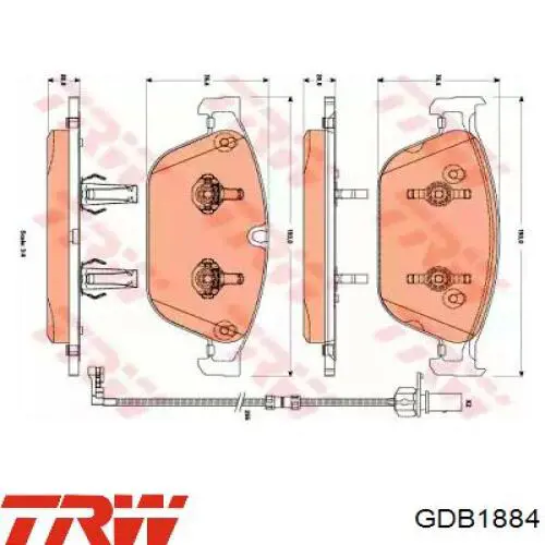 Тормозные колодки TRW GDB1884