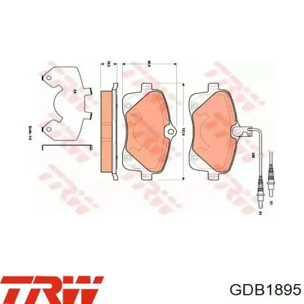 Колодки TRW GDB1895 цена, от 27.86 USD