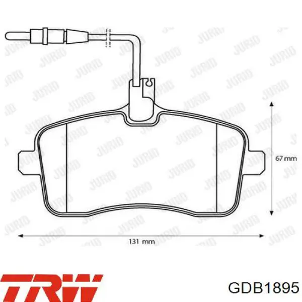 Купить GDB1895 TRW Колодки тормозные