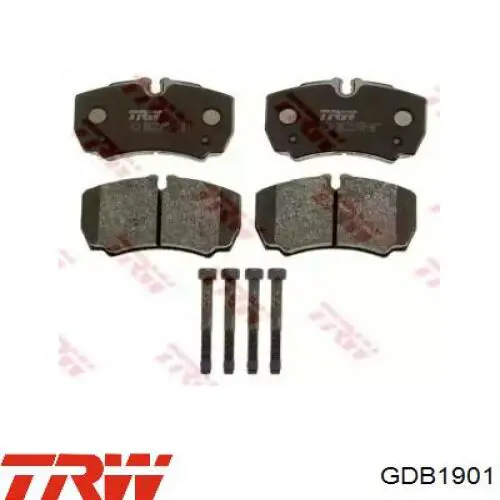 GDB1901 TRW колодки тормозные задние дисковые
